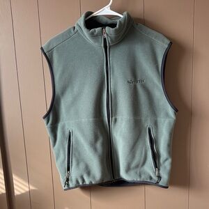 Simms Fleece Vest in Sage Green with Zip Pockets